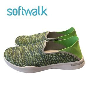NEW SoftWalk Women's Simba Green Knit Slip On Sneakers 11 11N